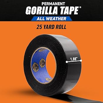 Amazon.com: Gorilla All Weather Duct Tape, Black, 1.88